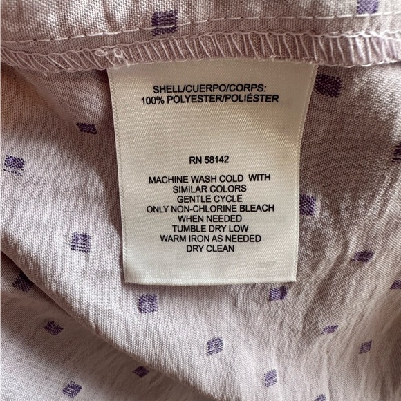 London Times chiffon bow midi dress lavender swiss dot belted size 4 NWT - Picture 8 of 8